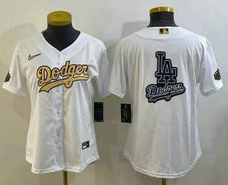 Womens Los Angeles Dodgers Big Logo White 2022 All Star Stitched Cool Base Nike Jerseys